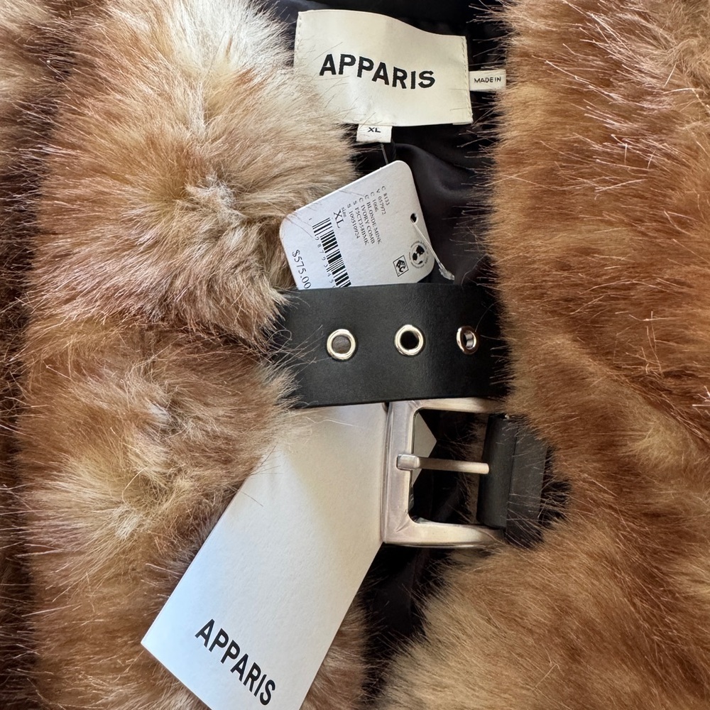 APPARIS Petra Brown Faux Fur Jacket - Picture 4 of 4